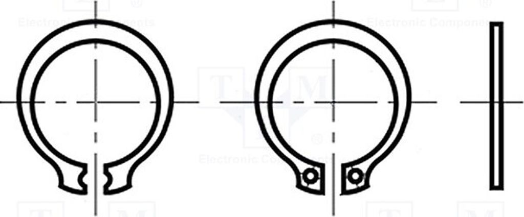 10x Sprengring Durchm.Welle: 10,5mm BN: 818 ØAußen: 18mm 1287206 Schutzringe