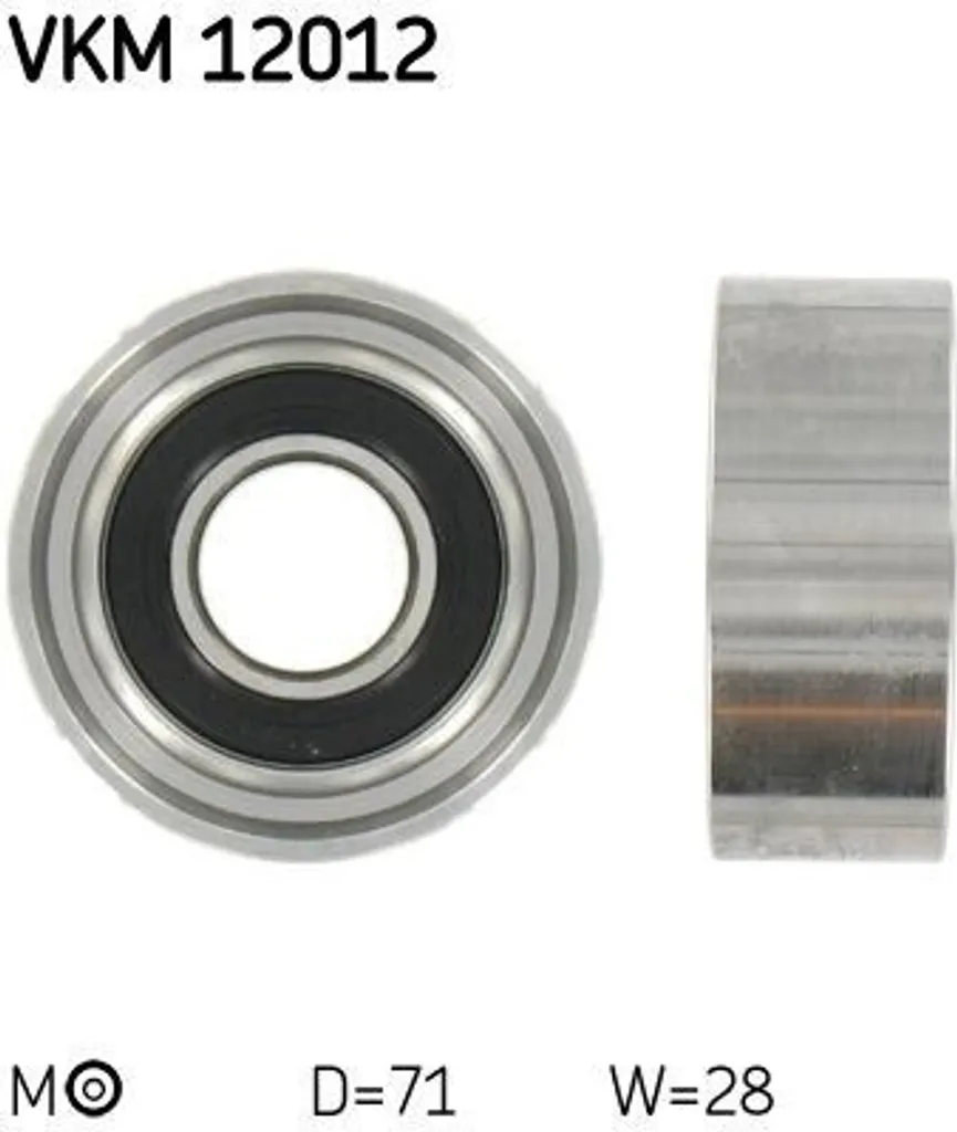 Galet tendeur SKF VKM 12012 pour courroie FIAT 124 Spider et Coupe