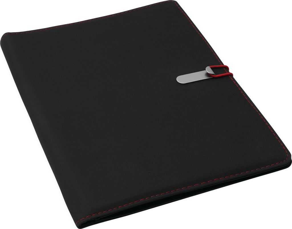 Schreibmappe Konferenzmappe A4 Schreibblock Verschlussband Dokumentenmappe Rot