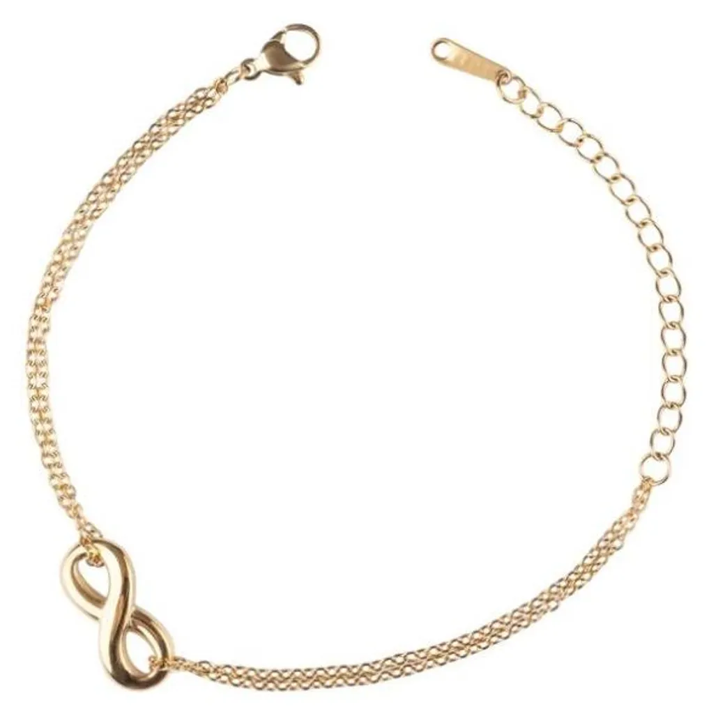 Bracelet gourmette infini en plaqué or pour femme - Bijou de luxe fin
