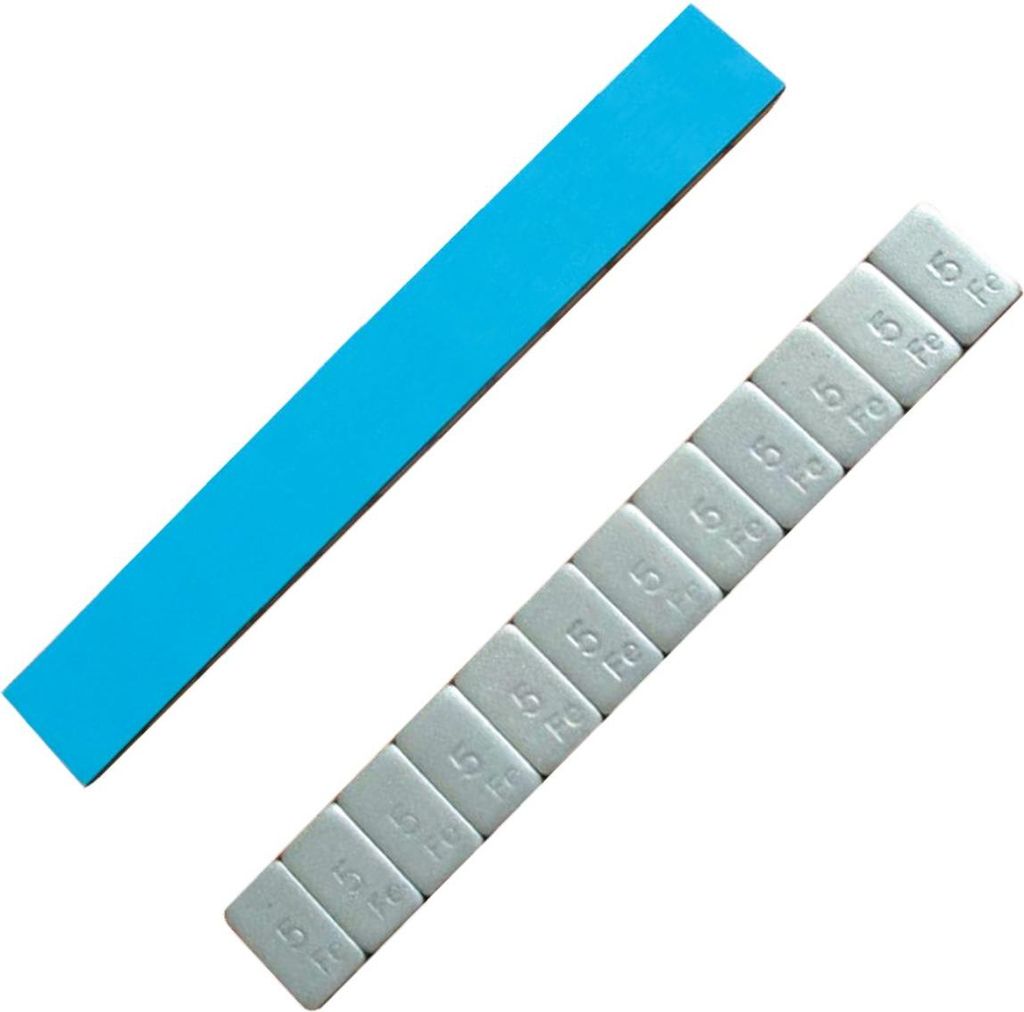 SW-Stahl 41441L Klebegewichte 5g I 50 Riegel I selbstklebend I Reifen Wuchtgewichte I Klebe Auswuchtgewichte I für Alufelgen I Felgengewicht I weiss