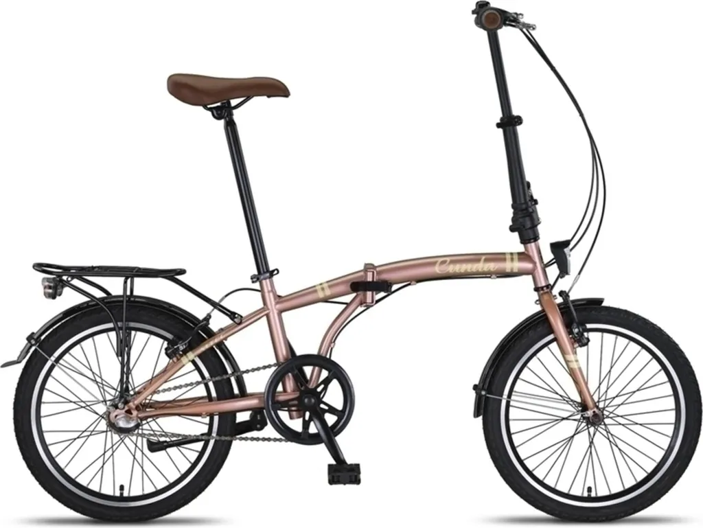 Vélo pliant Cunda 20 pouces 27 cm avec freins sur jante 3G saumon