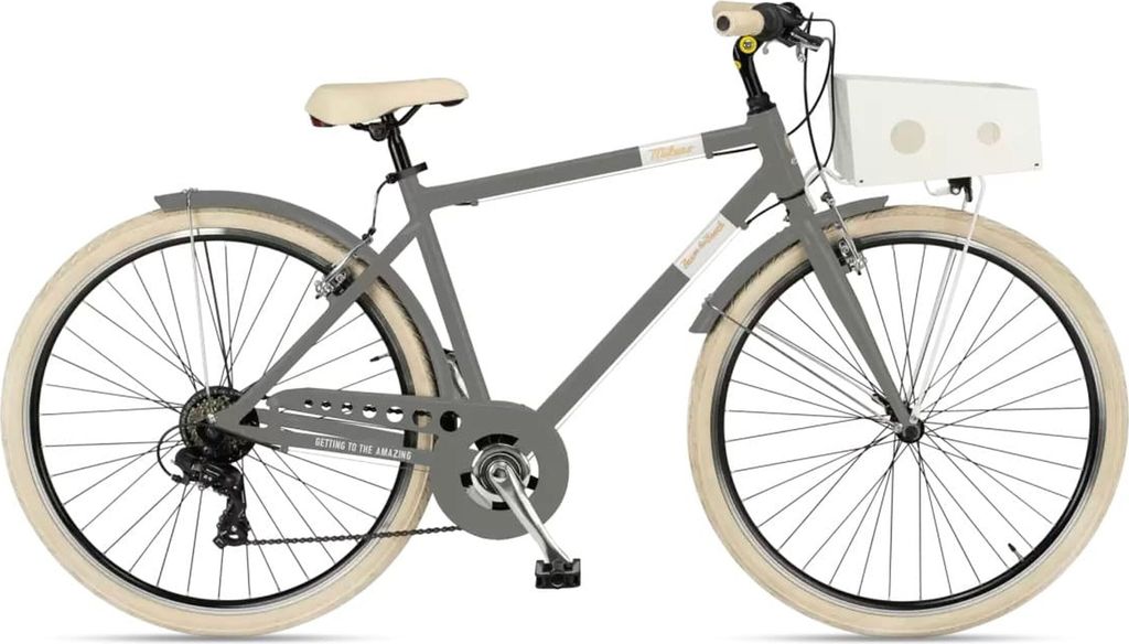 VENICE - I love Italy Citybike MILANO  Man 28 Zoll , GRIGIO Produktbild 