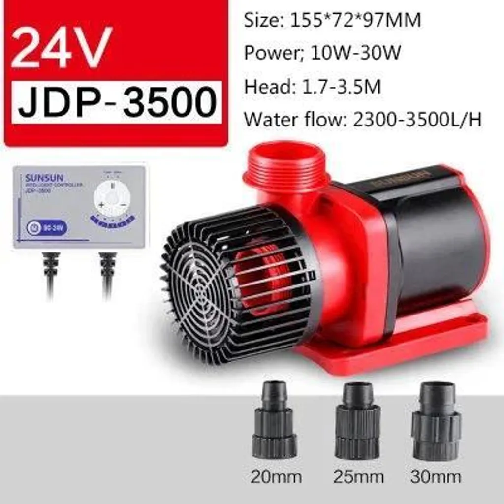 Pompe à eau submersible JDP-3500 débit réglable avec prise adaptatrice EU