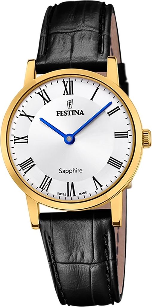 Festina Damen Uhr Swiss Lederarmband schwarz D2UF20017/4