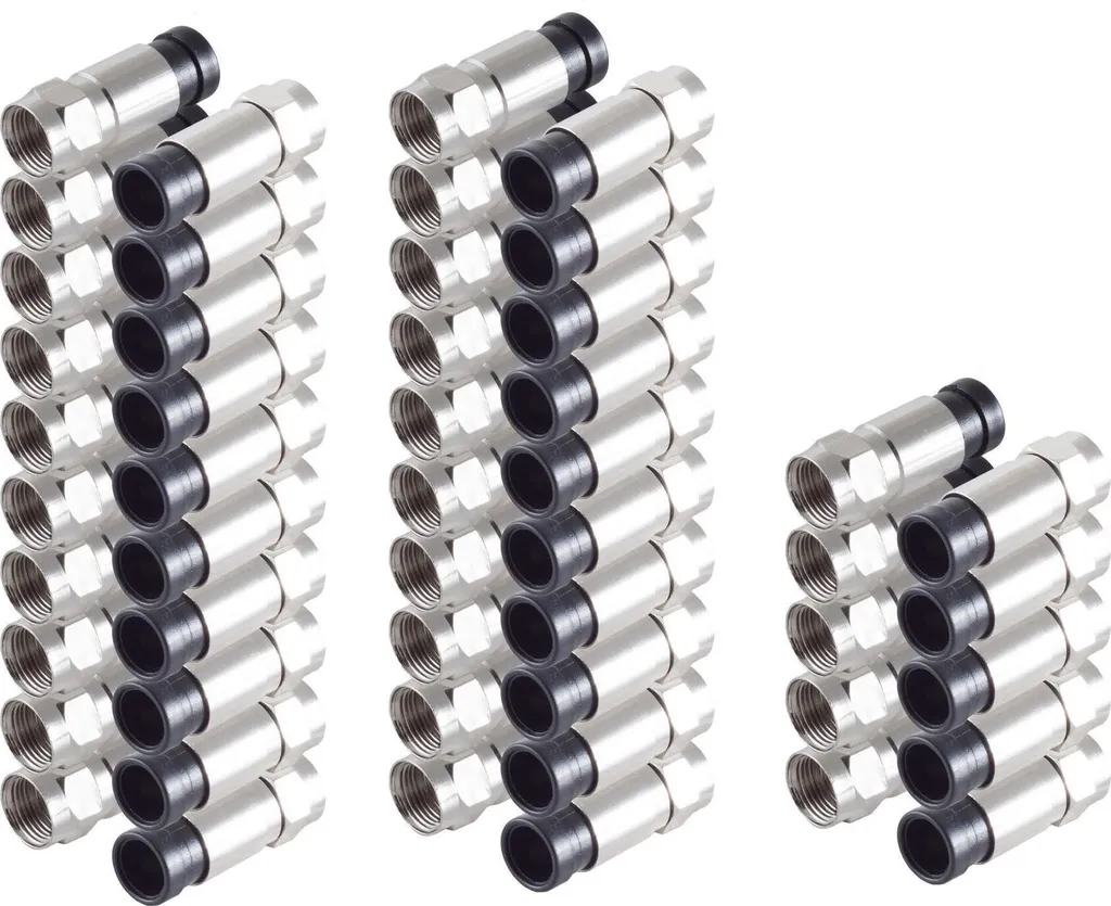 Fiche de compression F pour installation antenne et satellite 7mm 25pc