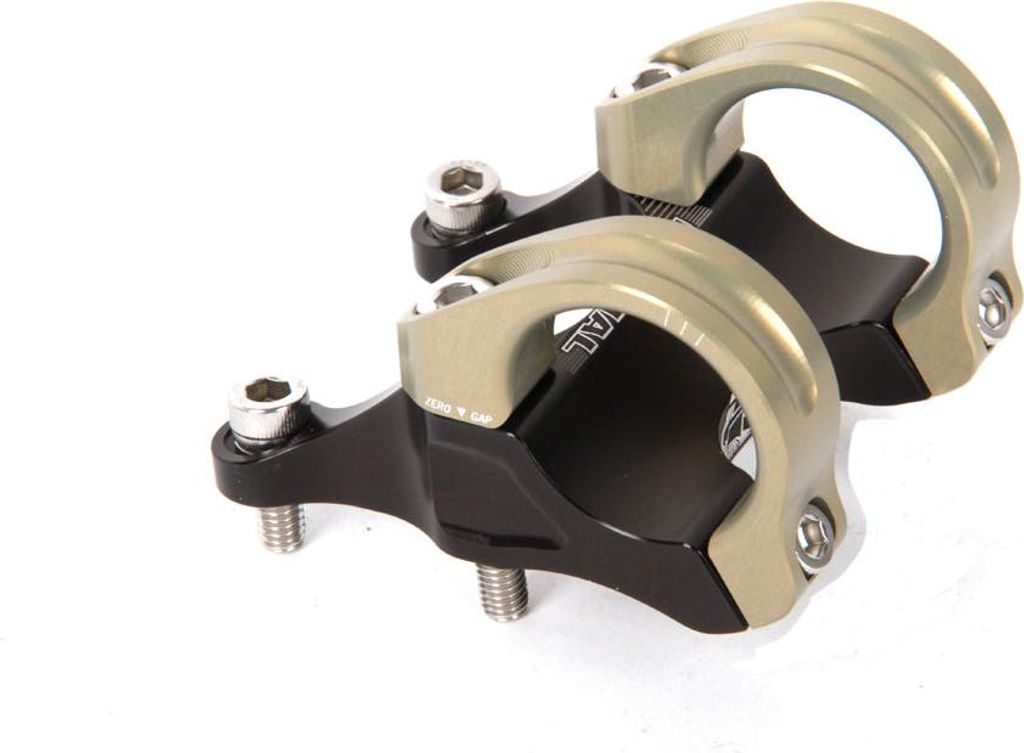 Renthal Integra II Direct Mount Vorbau, 31.8mm, 50mm, 0°, gold/black