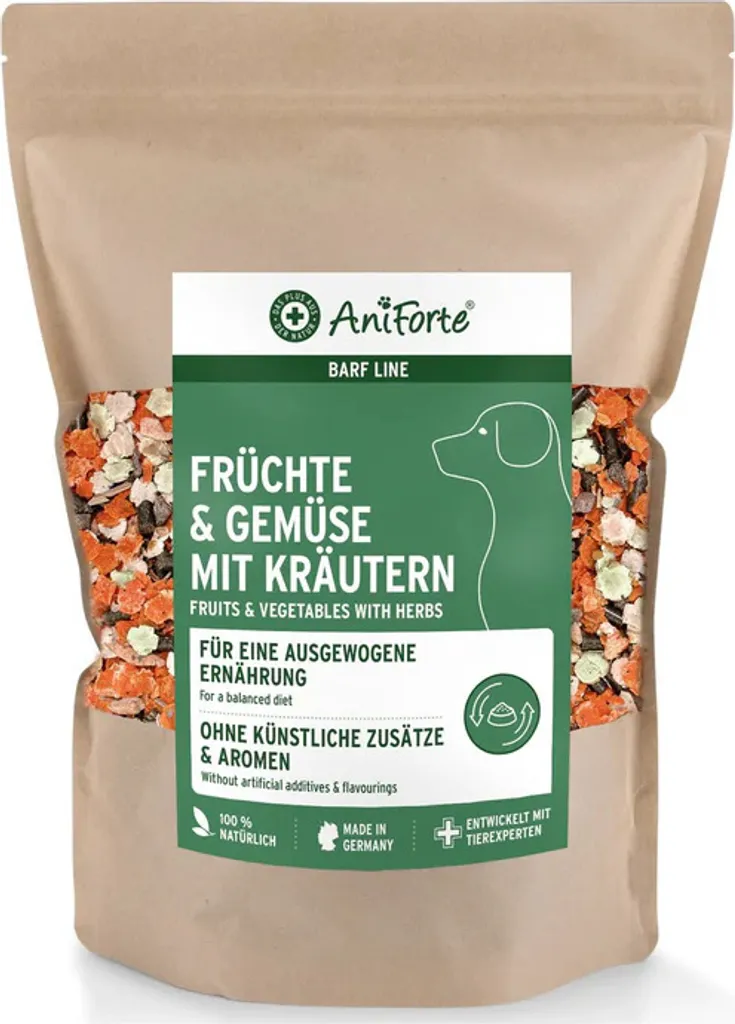 Fruits et Légumes Séchés BARF-Line AniForte sans Céréales pour Chien 1kg