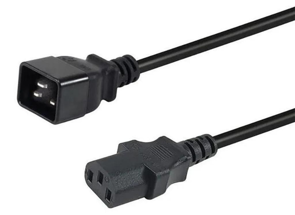 Equip 112141 Netzkabel Schwarz 3 m IEC C20 IEC C13