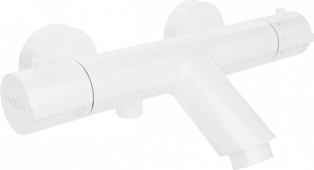 Mexen Kai thermostatische Wannenbatterie, Weiß - 77300-20 Produktbild 