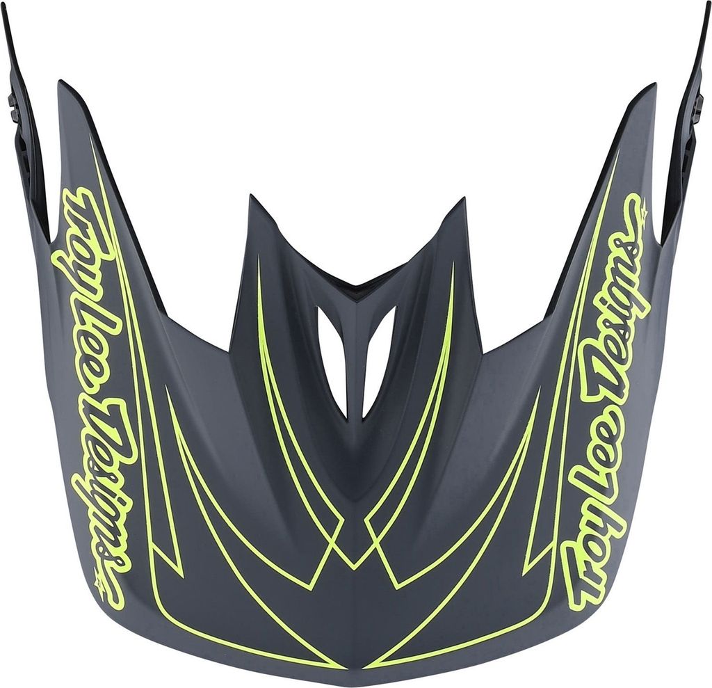 Troy Lee Designs D3 Helmvisier, Spiderstripe, gray/yellow