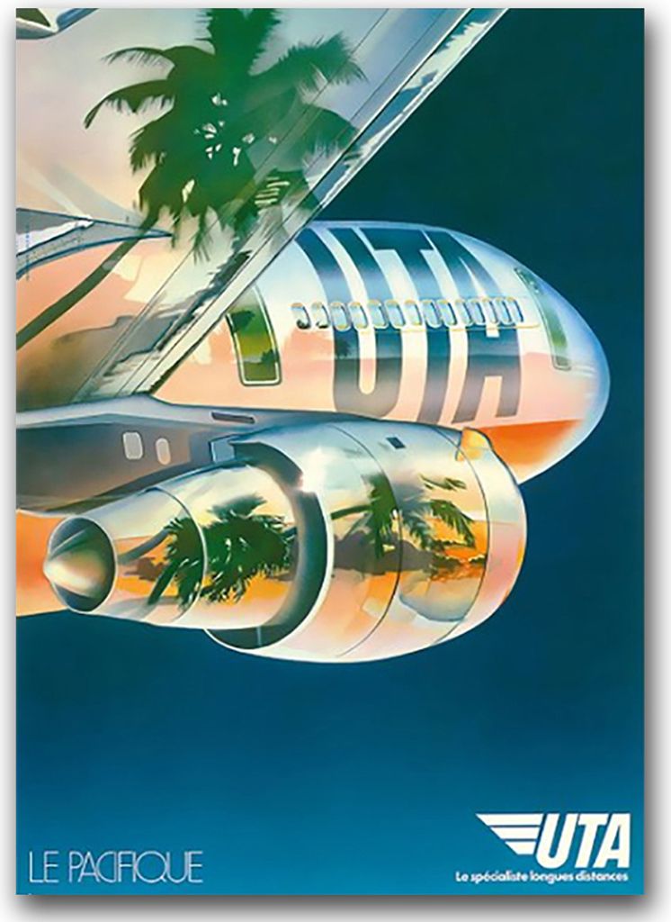 Poster - Canvas - Leinwand - 59,4 cm x 84,1 cm - Fotoposter - Leinwandkunst - Pacific Airlines Uta