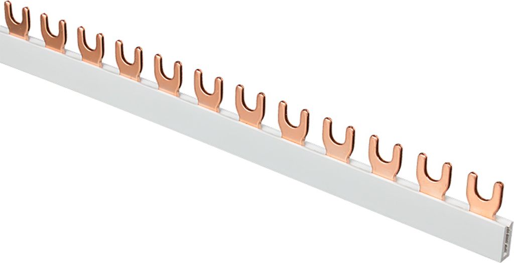 Anschlusssammelschiene 1P 63A 10mm2 Gabel (18 Module) 1F S18 1F-10 45.108