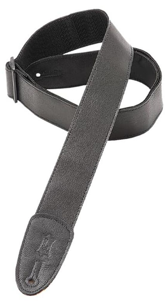 Levys Leathers M7GP-BLK 2" Garment Leather Guitar Strap Black
