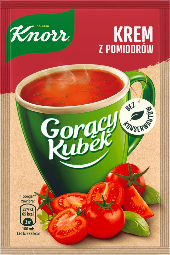 Knorr Gorący Kubek Krem z pomidorów 19g Zdjęcie produktu 