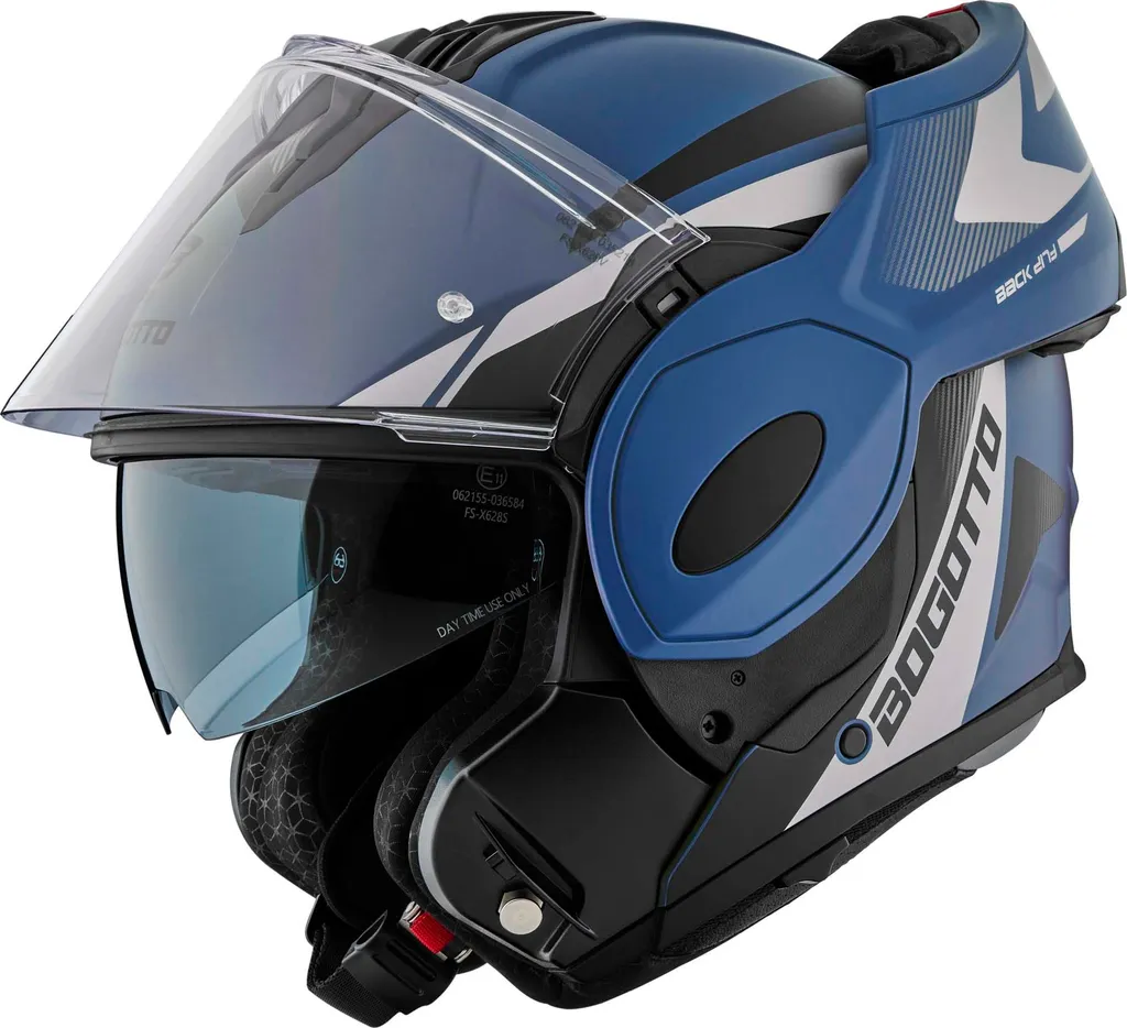 Casque modulable Bogotto FS-X600 Atyr XS : confort et visibilité en Bleu Mat