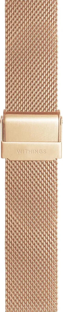 Withings Bracelet en Métal Maille Milanaise 18mm Or Rose pour Montre ScanWatch