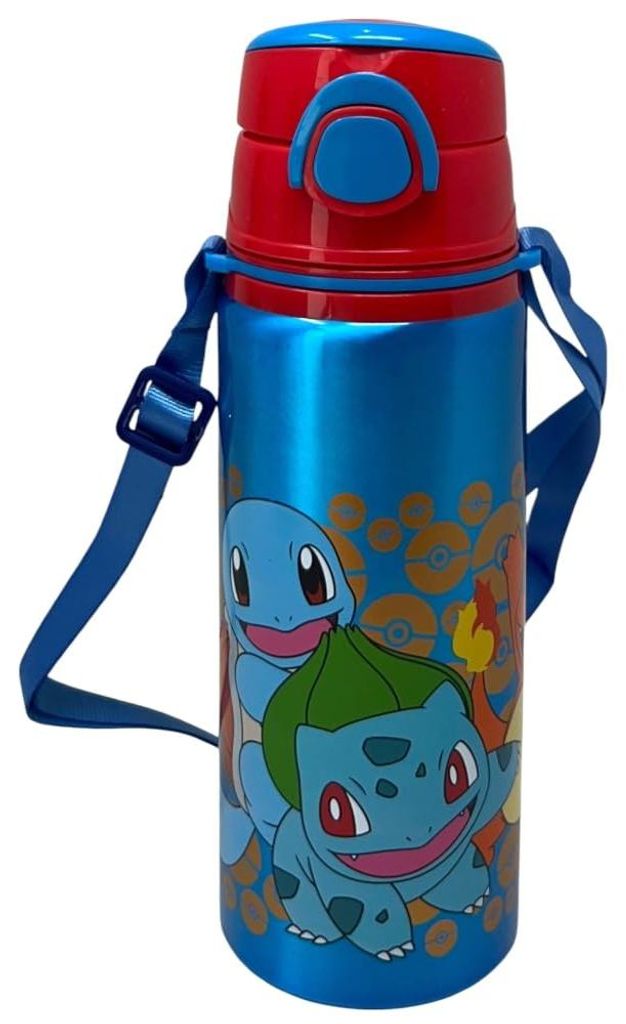 Aluminium-Trinkflasche mit Strohhalm Pikachu Pokémon 730 Produktbild 