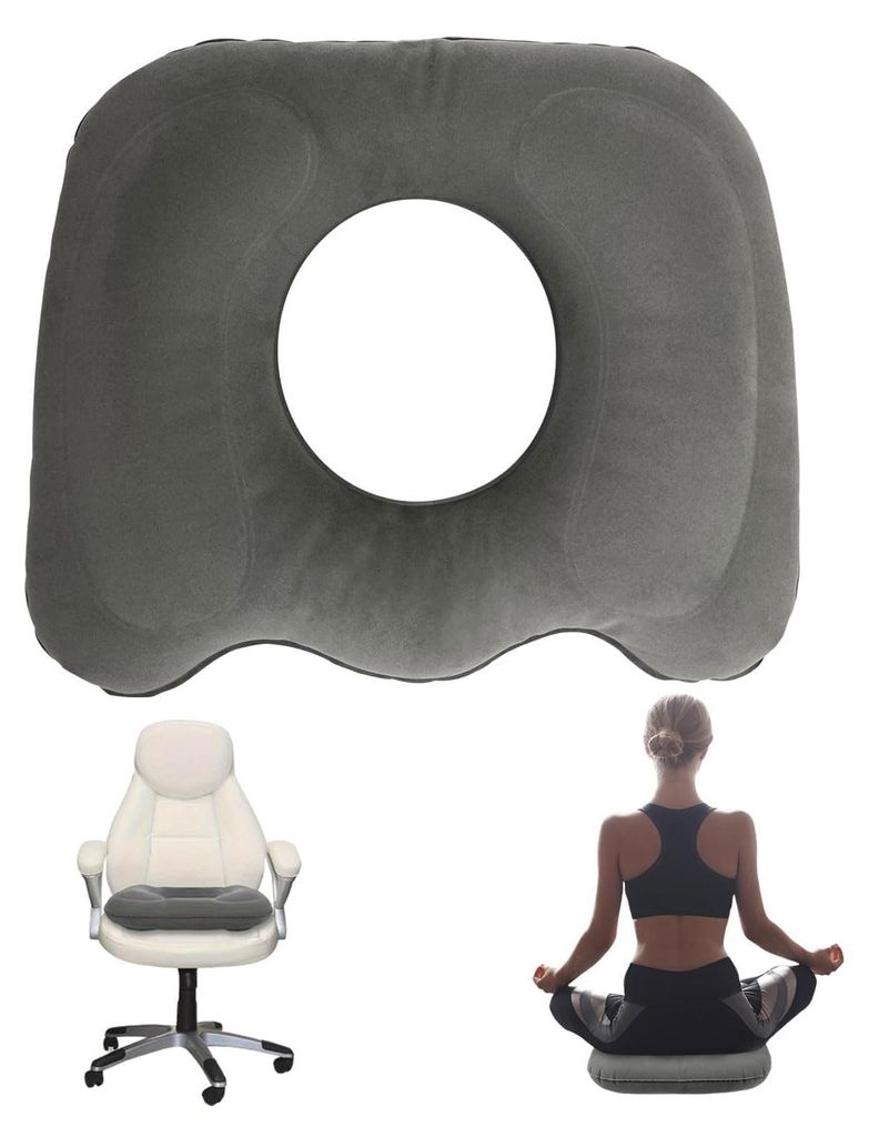 Aufblasbares, donut-förmiges Sitzkissen, ergonomisch, orthopädisch, für Bürostühle, Rollstühle, bei Hämorrhoiden, Steißbeinschmerzen, Rück...