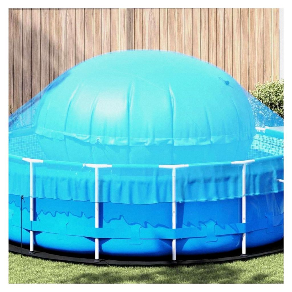 Winter Poolkissen Blau Ø 310 x 180 cm PVC, Luftkissen zur Poolabdeckung, Aufblasbares Winterkissen für Pools