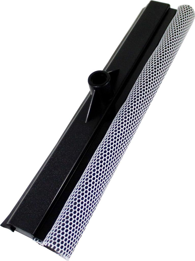 Pullach Hof | Fensterwischer 37cm - Aufsatz für Teleskopstange | Fenster Wischer mit Netzüberzug - zum besseren Reinigen von festerem Dreck, mit ...