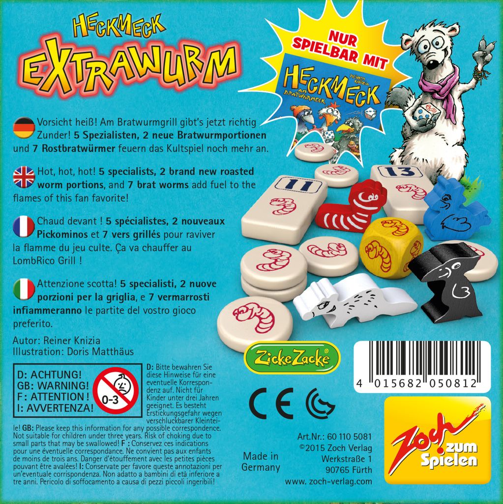 Noris Spiele Heckmeck Extrawurm; 601105081