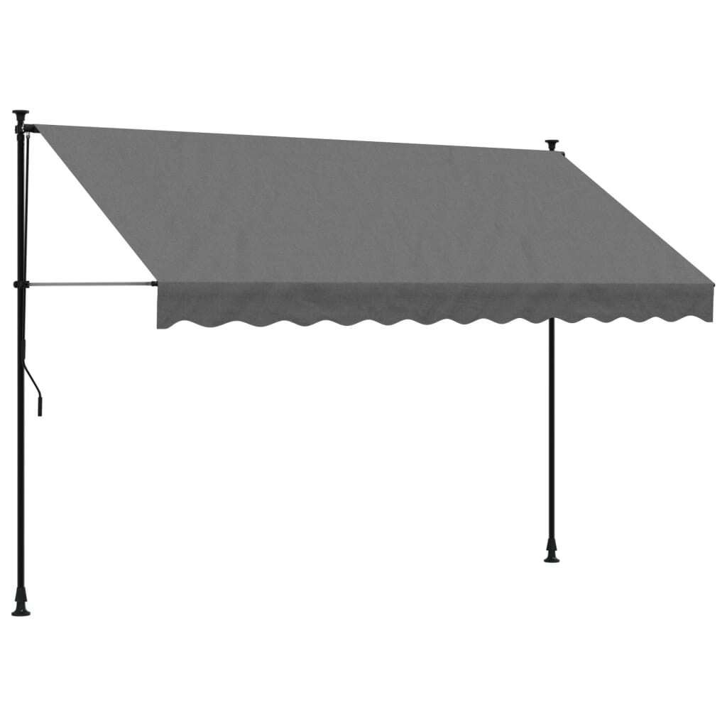 vidaXL Markise Einziehbar Anthrazit 300x150 cm Stoff und Produktbild 