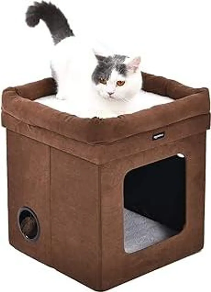 Cuccia Gatto Pieghevole Marrone 38x43 cm - Arredo Casa e Comfort Felino