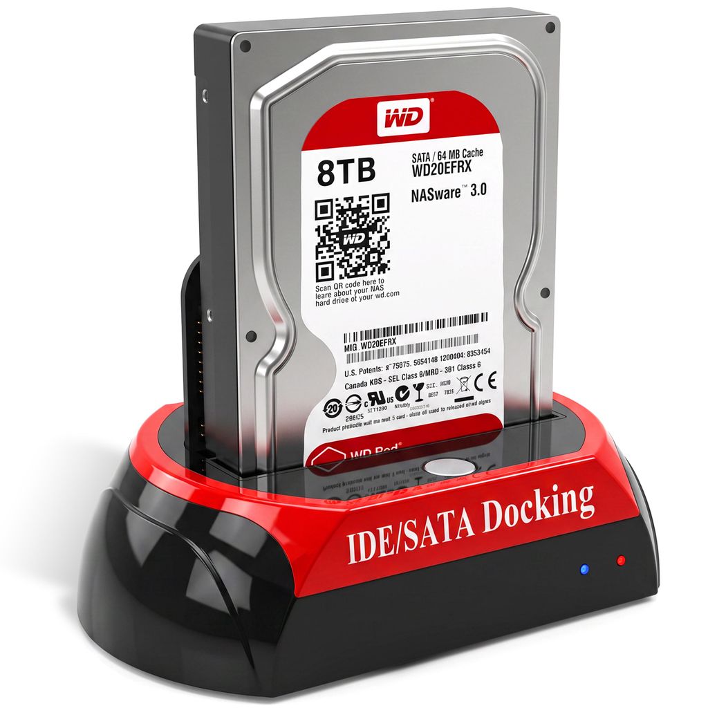 HDD Docking Station 2 USB IDE SATA Festplatten USB 2.0 Produktbild 