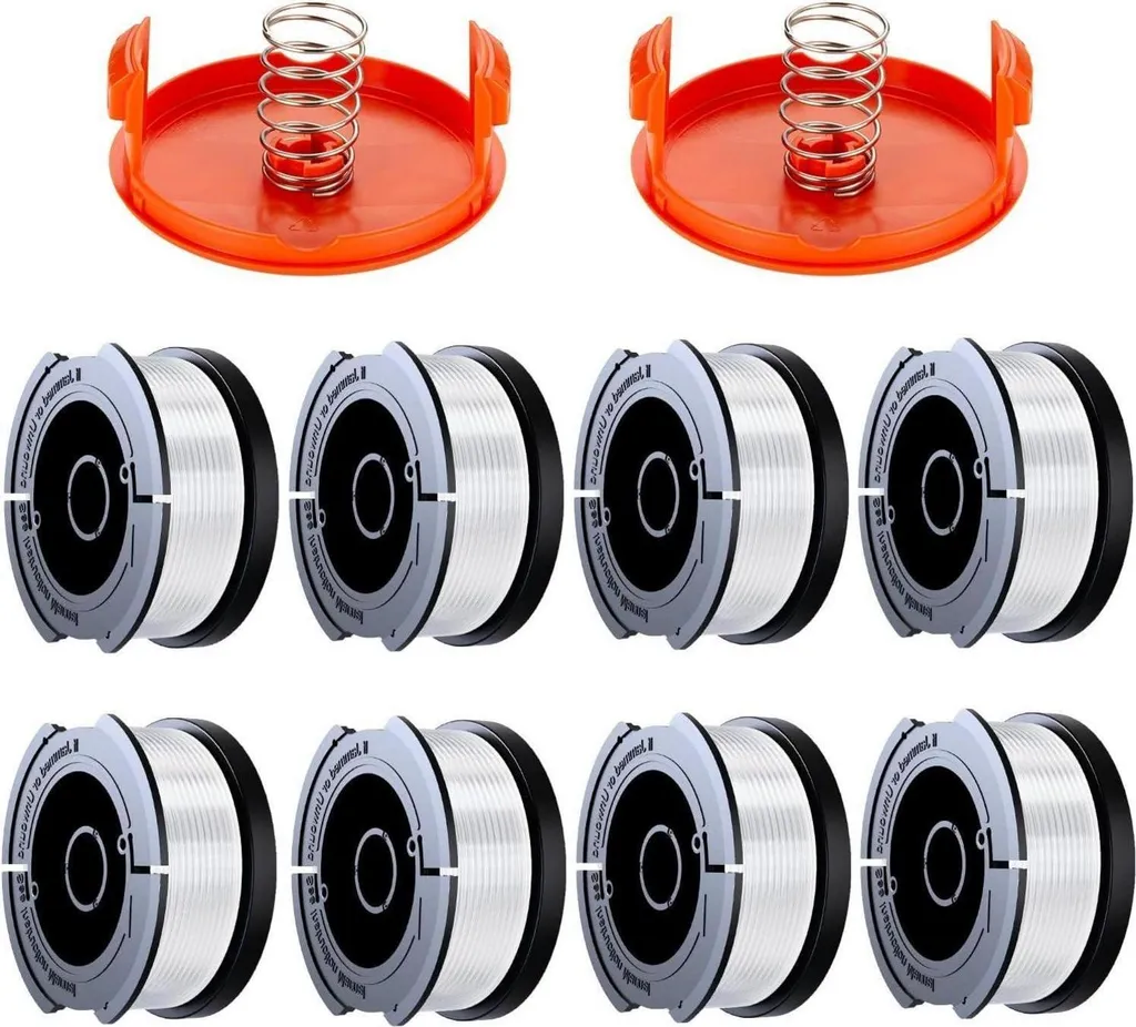 Recharge Bobine pour Coupe-herbe Black Decker A6481 A6485 - Pack de 8