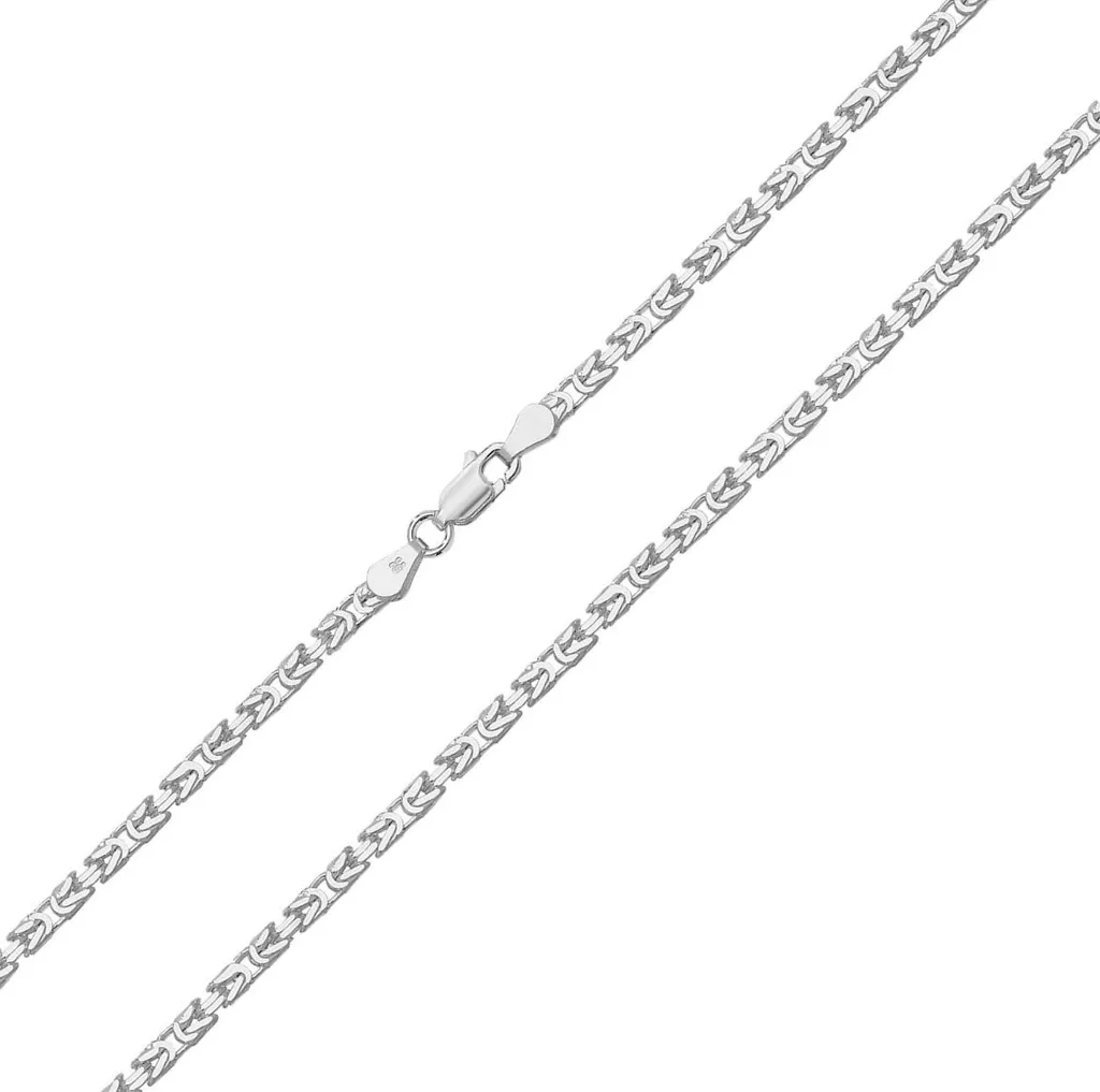 Chaine Byzantine Argent 925 Femme - Collier Durable 41cm x 3mm TRS16994L16