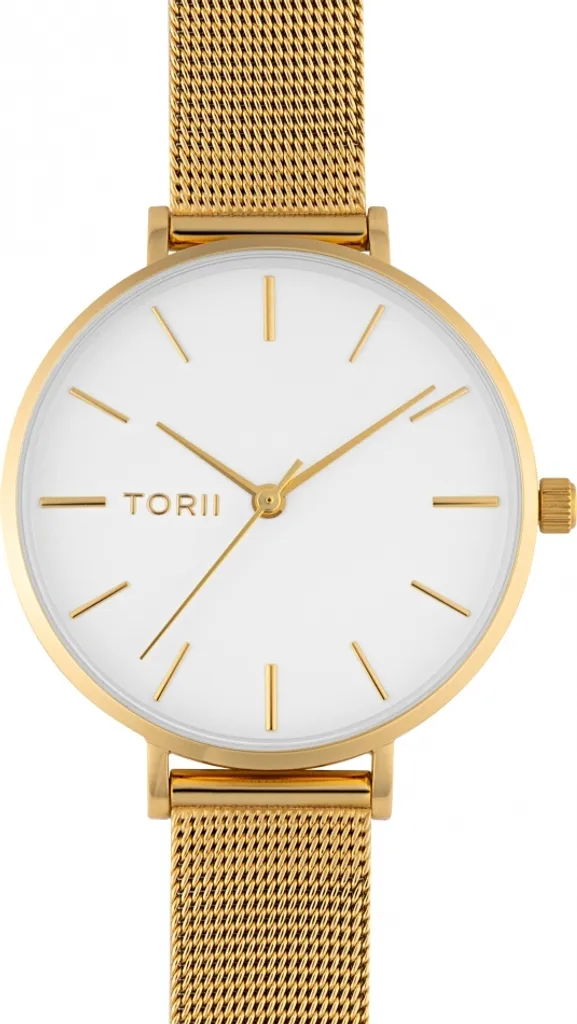 Orologio da polso da donna TORII G37GS.WG in stile classico dorato.