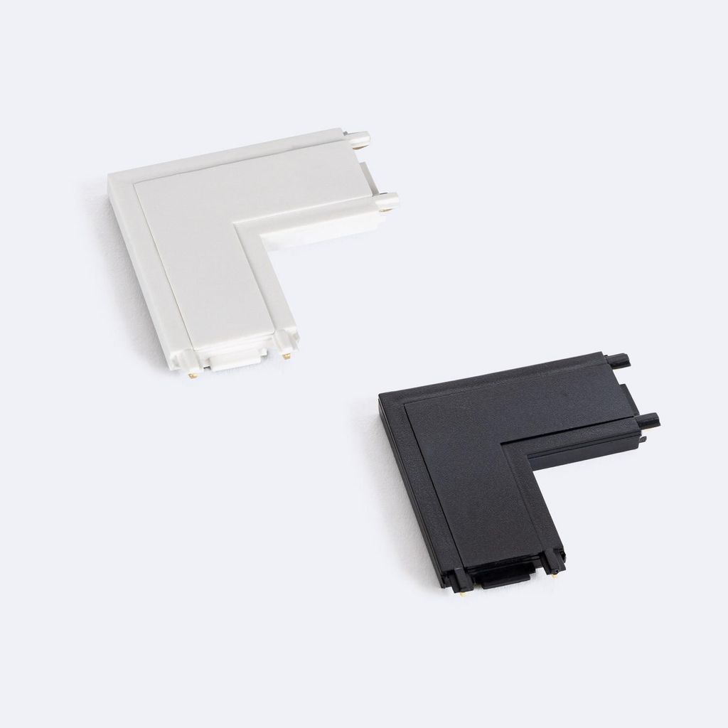 Verbindung Typ L für Magnetschiene 25mm SuperSlim 48V Aufbau Weiß