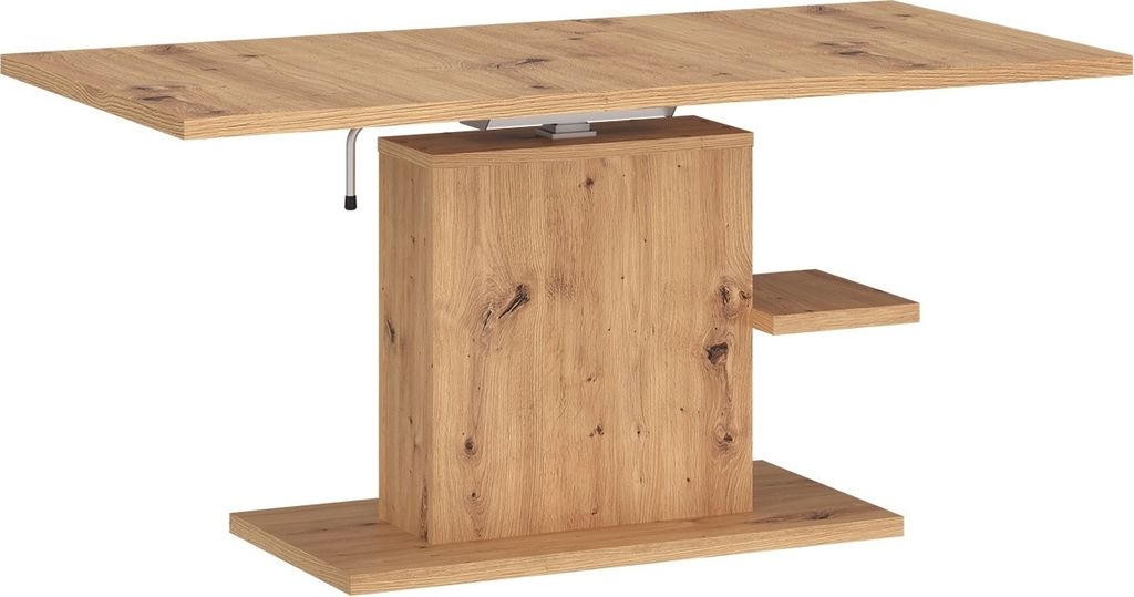 Couchtisch >CORTADO< höhenverstellbar bis 73cm, in Artisan Eiche Nachbildung - 110x55/73x65cm (BxHxT)
