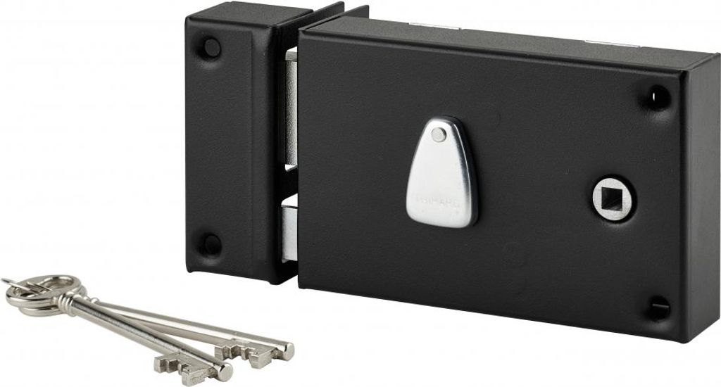 Horizontales Schloss mit 6 Zuhaltungen 140x88 mm THIRARD mit Nuss - Links - 032120