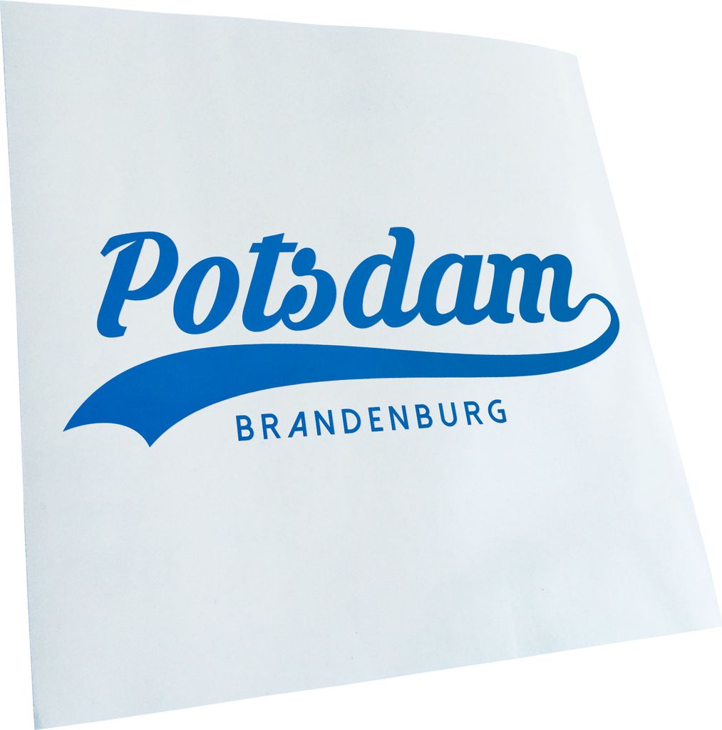 Kiwistar - Autoaufkleber - Potsdam Brandenburg - Blau - 50x18cm - Aufkleber für Auto, Laptop, Fahrrad, LKW, Motorrad mehrfarbig JDM Decal Racing