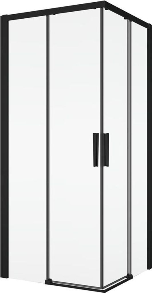 Schiebeecke Ronal Divera 70x70x200cm SCHWARZ MATT/KLAR D22SE2B0700607