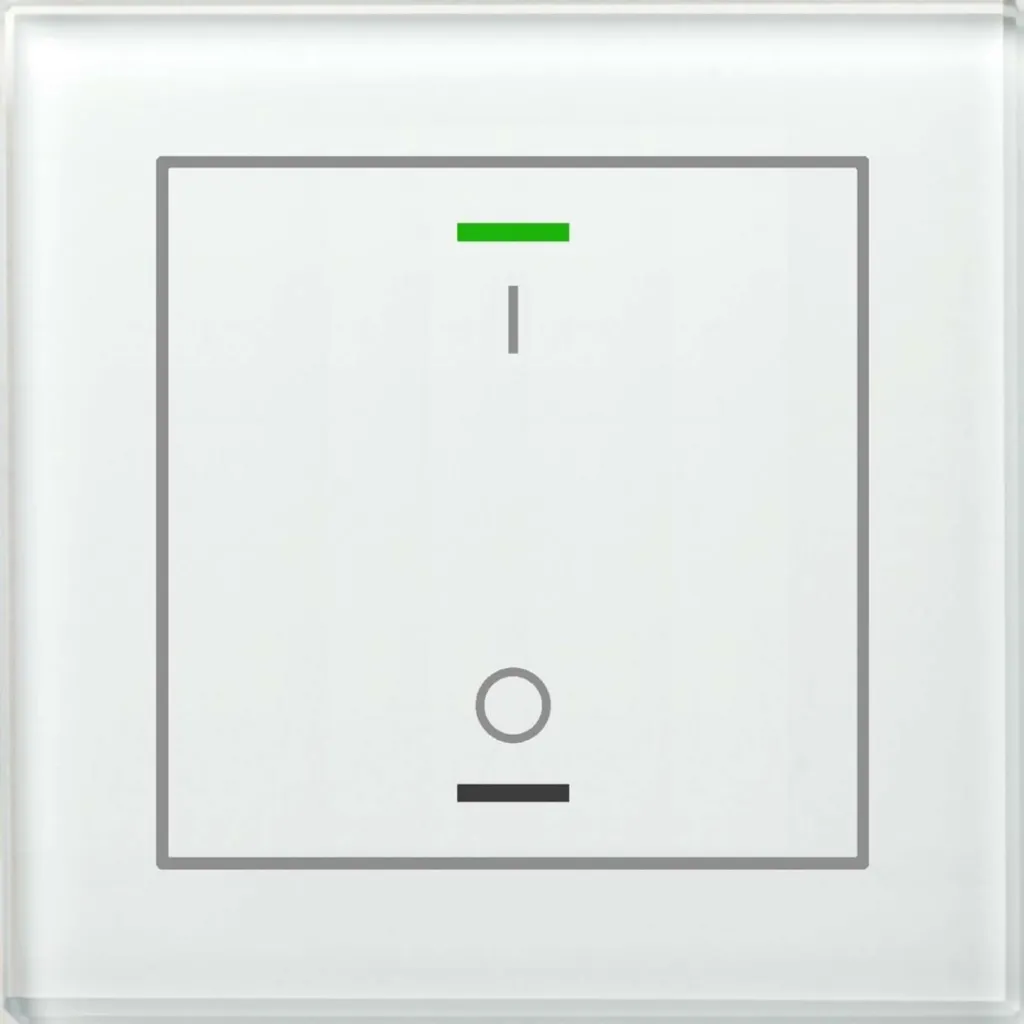 Bouton tactile RGB-W MDT Glass II Light avec capteur de température