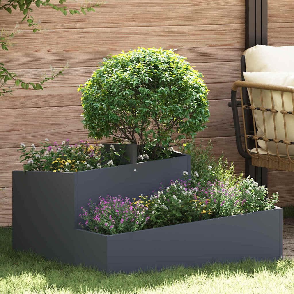 Maison Exclusive - Garten-Pflanzgefäß Anthrazit 80 x 80 x 50 cm