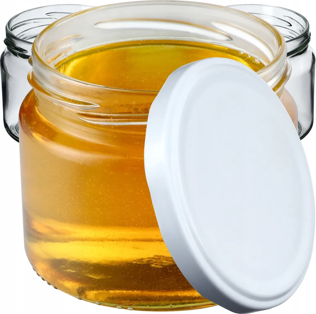 KADAX Barattoli Conserve 330ml Sonka - Set 10 Pezzi con Coperchio Bianco