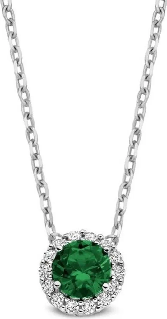 Pendentif femme New Bling 9NB-1380 vert en argent avec pierre d'agate