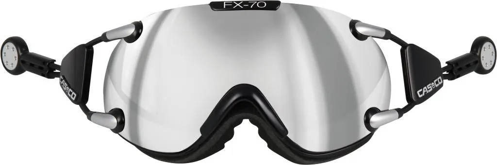 Casco FX-70 Carbonic Lunettes de Ski pour Casques Noir et Argent Taille L