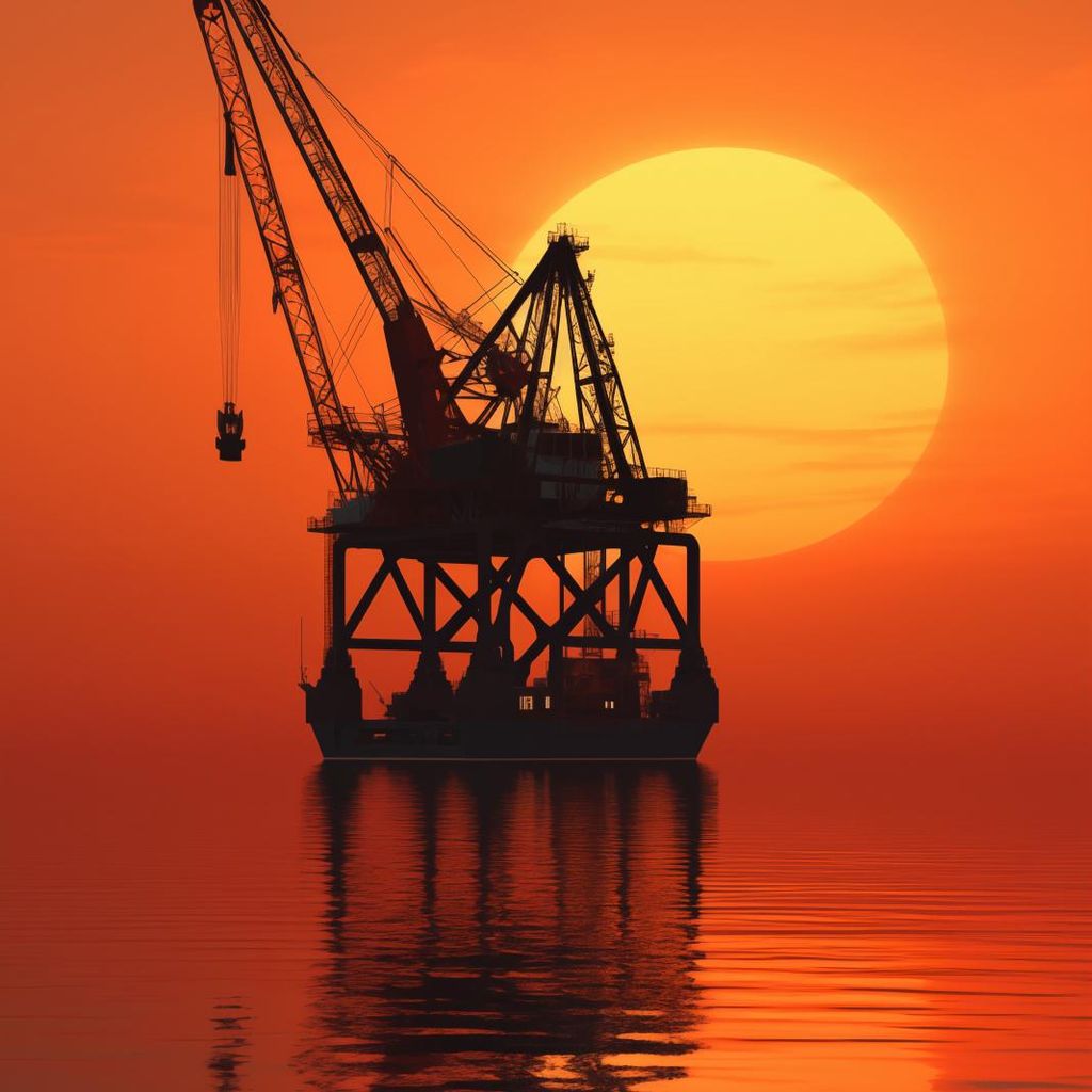 Plakat 50x50cm Silhouette der Industrie