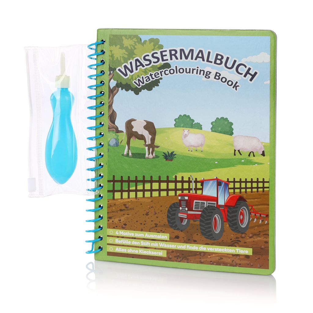 CraftWerk Wassermalbuch Bauernhof - Malblock mit Produktbild 