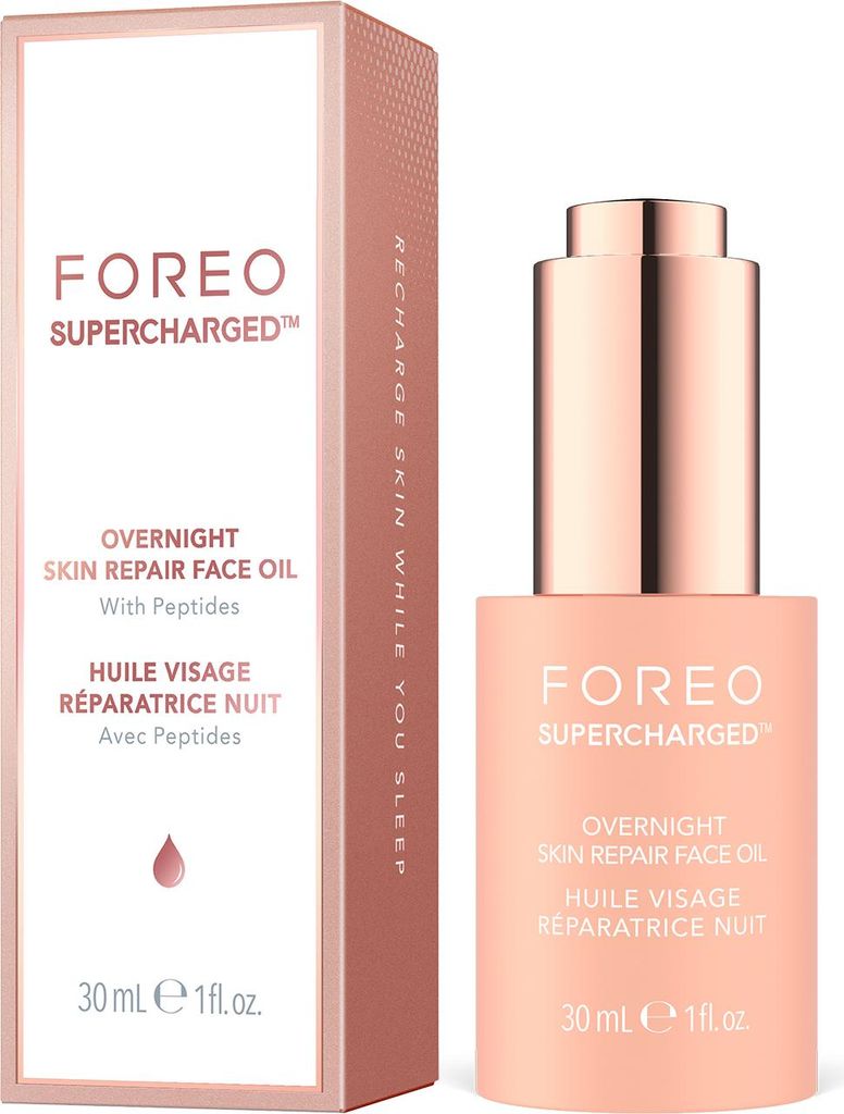 FOREO SUPERCHARGED Overnight Skin Renewal Gesichtsöl – Pflegendes Vitamin-E-Öl-Serum mit japanischem Kameliensamen & Avocadoöl – Für alle H...