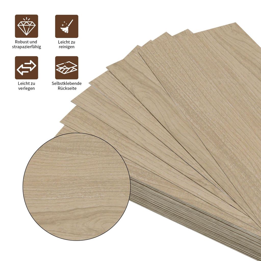 36 Fliesen PVC Bodenbelag Selbstklebend Vinylboden Vinyl Produktbild 