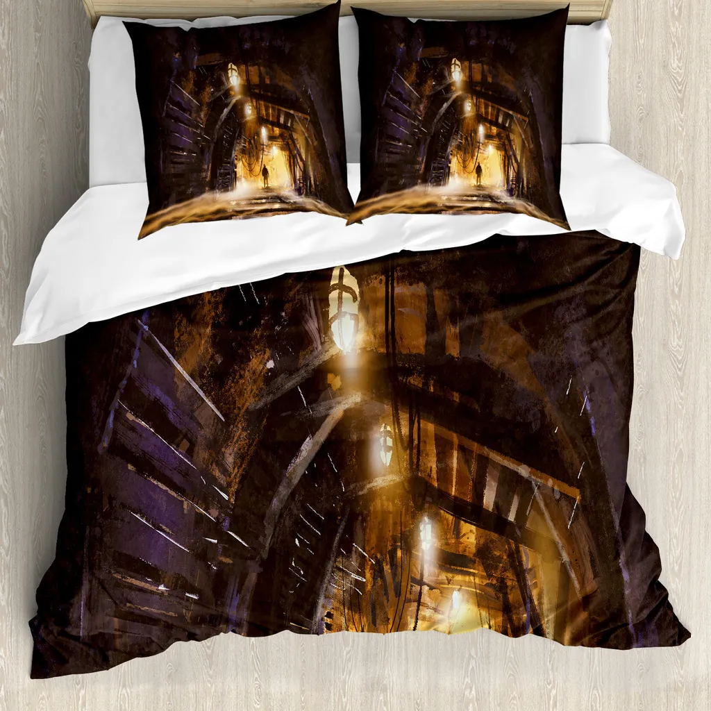 ABAKUHAUS Copripiumino Viola Dark Rock 155x220 - Set Antiacaro