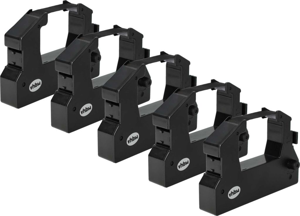 vhbw 5x Farbband Schriftband kompatibel mit BMC CR90 Nadeldrucker, Bondrucker - Schwarz