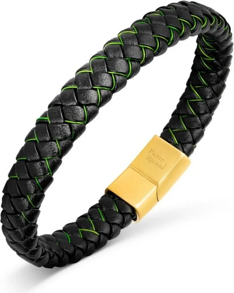 Regala Pierre Ricaud PR667.1BL: Braccialetto Uomo Nero Elegante Oro