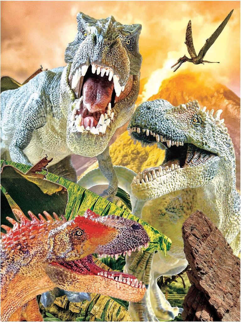 Riviera Games 33252 3D Puzzle 'Dinosaurier', 30,5x23x0,2cm, 48 Teile, bunt